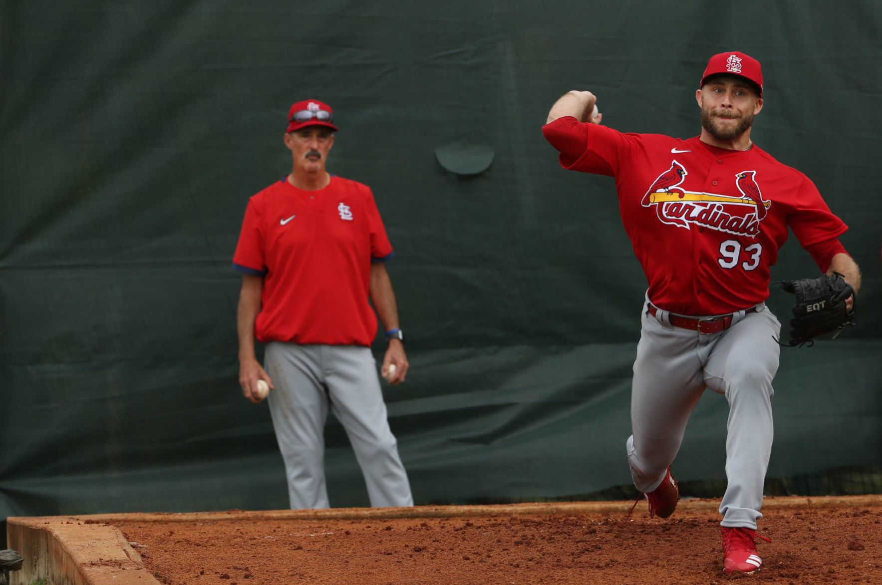 Rain shows during Saturday workout at Spring Training